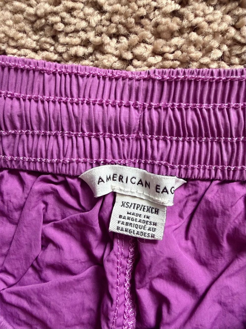 American Eagle Outfitters Purple Cargo Drawstring Shorts - Picture 2 of 3
